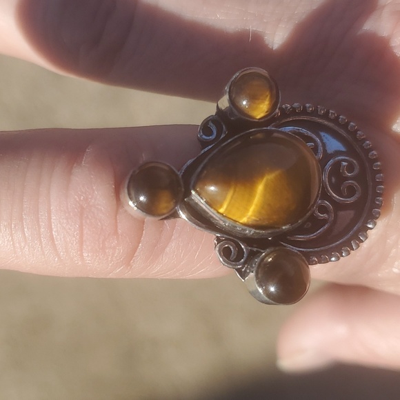 New Tiger Eye 925 Silver Ring. - Picture 6 of 16